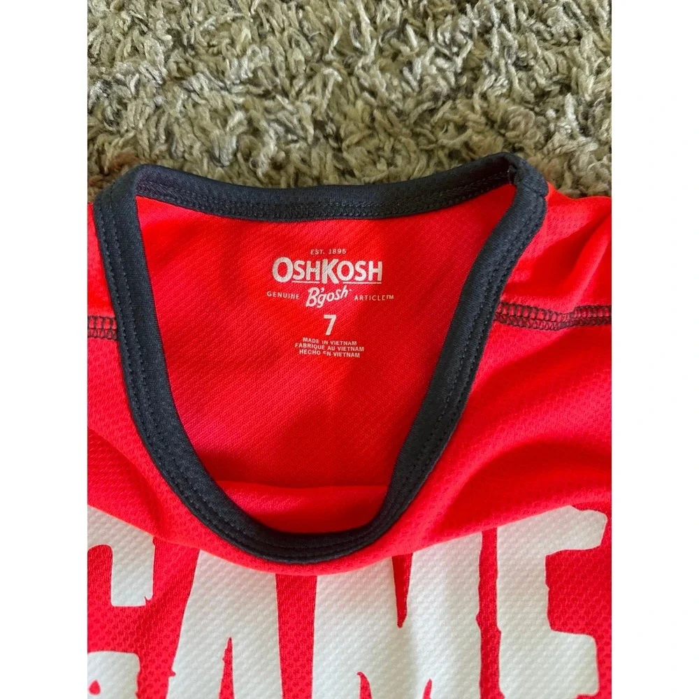 Oshkosh Boys Neon Red Gray 